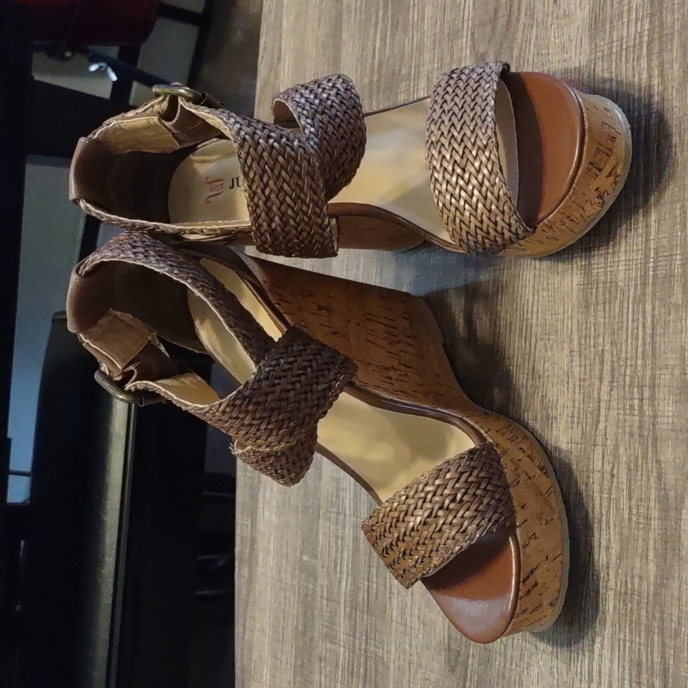 Just Fab Wedge Sandals, Size 7
